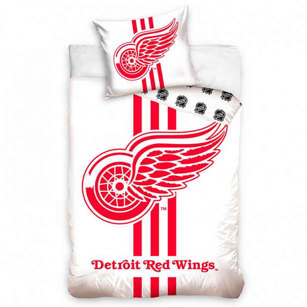 Tip Trade Hokejové povlečení NHL Detroit Red Wings White 70x90, 140x200 cm