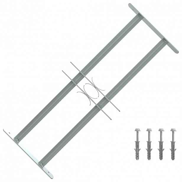 vidaXL Nastavitelná bezpečnostní okenní mříž se 2 příčkami 500–650 mm