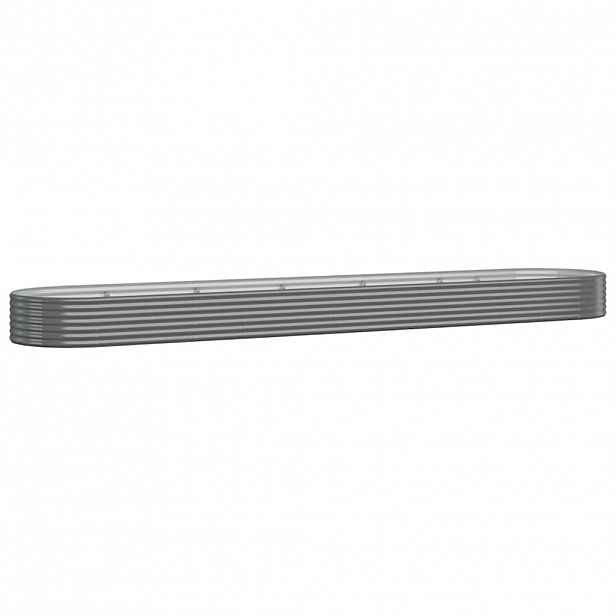 vidaXL Vyvýšený záhon pozinkovaná ocel 507x100x36 cm šedý