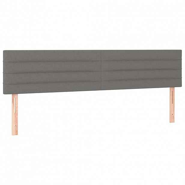 vidaXL Čela postele tmavě šedá 160x5x78/88 cm látka