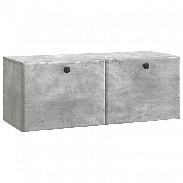 vidaXL Nástěnná TV skříň 78,5 x 31 x 30 cm Betonově šedá