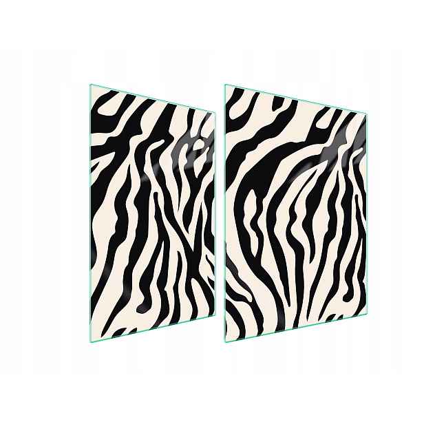 7v1 Skleněná ochranná deska na sporák 70x52 Zebra