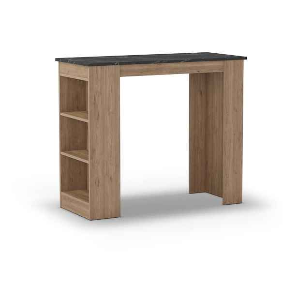 Barový stůl s deskou v dekoru mramoru 47x120 cm Peru – Marckeric