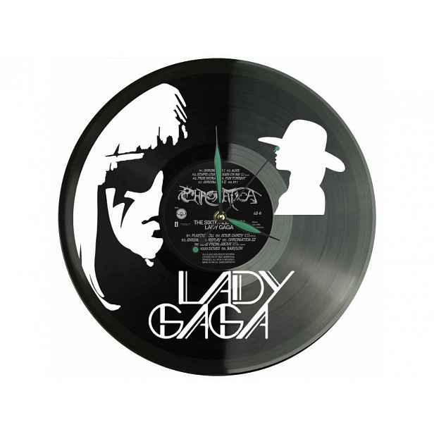 Lady Gaga Dárek Originální dekorace do domu Hodiny z vinylové desky