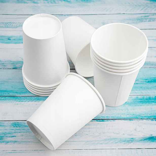 Papírové kelímky Eko Bílé 250 ml 1000 kusů Bio Bez plastu 80 mm