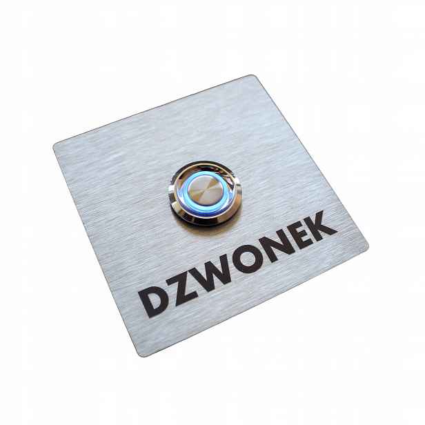Tlačítko zvonku do interkomu pro Led sloupek 9/12/24/230V 7x7 Inox nerez