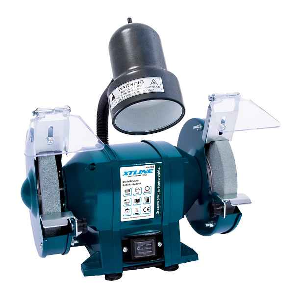 XTline XT107150 Dvoukotoučová bruska s lampou 300 W, 150 mm