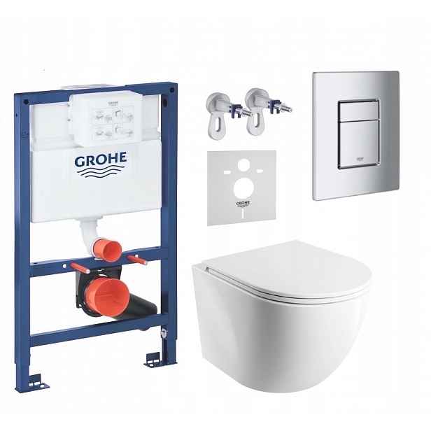 7v1 Wc Podomítkový Set Stelaz Grohe 820 mm Wc Mísa Tornado Tlačítko