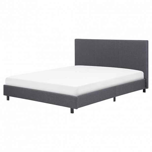 Beliani ČALOUNĚNÁ POSTEL 160/200 cm Šedá Albi