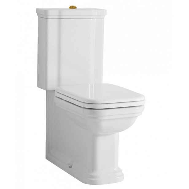 Sapho Kerasan Waldorf - WC kombi, vario odpad, bílá/bronz WCSET18-WALDORF
