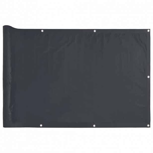 vidaXL Balkonová zástěna antracitová 500 x 120 cm PVC