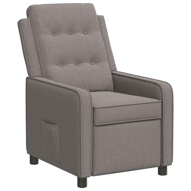 vidaXL Polohovací křeslo Taupe 65 x 93 x 102 cm Textil