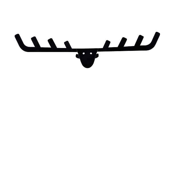 Wallity Nástěnný kovový věšák Antler 66 cm černý