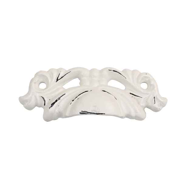 Krémová antik litinová úchytka - 10*2*3,5 cm Chic Antique