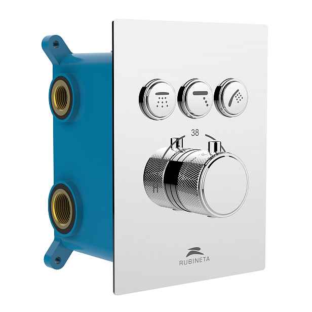 Rubineta Olsen Spa  THERMO OLBAPM0016 - Termostatická podomítková baterie Thermo-3F
