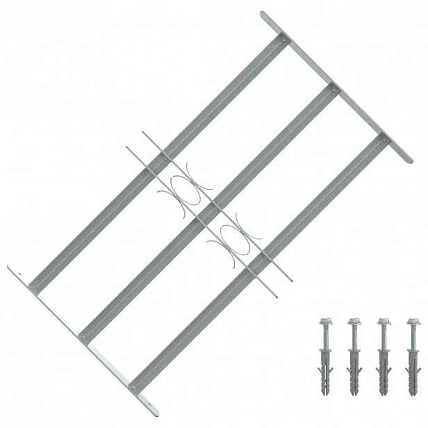 vidaXL Nastavitelná bezpečnostní okenní mříž se 3 příčkami 500–650 mm