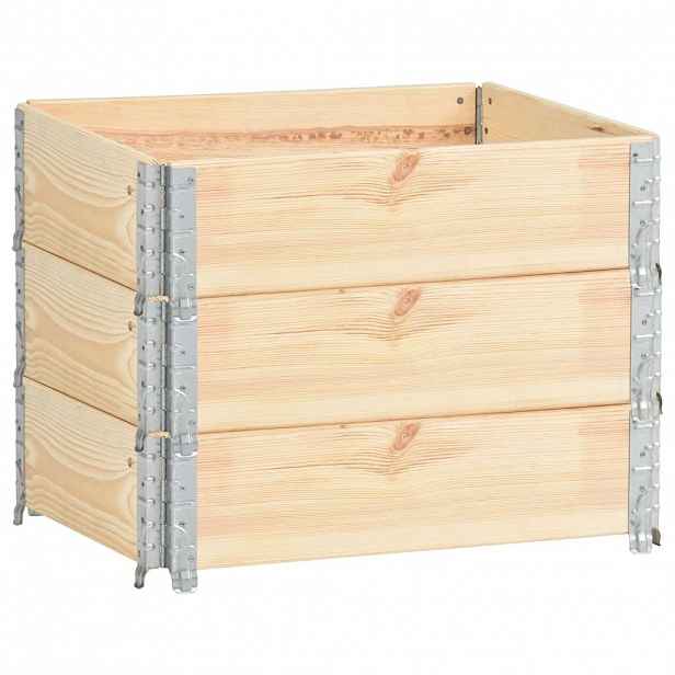 vidaXL Paletové nástavce 3 ks 60 x 80 cm masivní borové dřevo