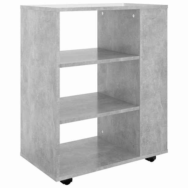 vidaXL Skříňka na kolečkách betonově šedá 60x35x75cm kompozitní dřevo