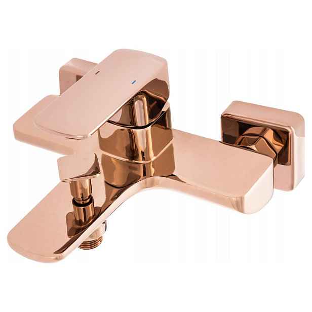 Cubic Rose Gold Čtvercová Vanová Baterie Baterie