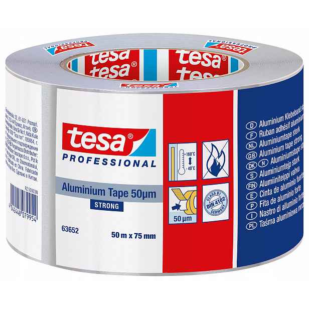 Tesa samolepicí hliníková opravná páska na kabely široká 50 m x 75 mm