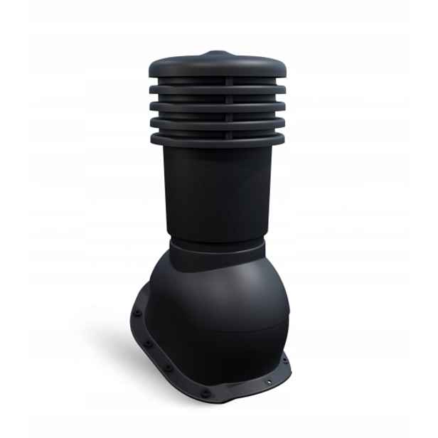 Větrací komín pro plechovou střešní krytinu ⌀150 mm Ventos X B26 Černý