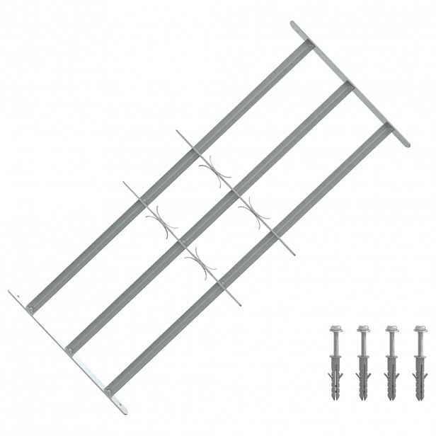 vidaXL Nastavitelná bezpečnostní okenní mříž se 3 příčkami 700–1050 mm