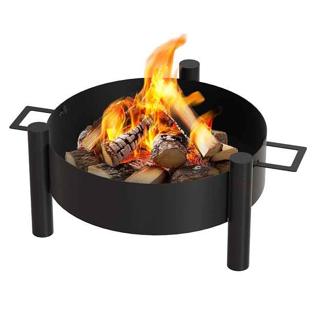 Zahradní Ohniště Grilovací Kratki 60 cm Rotondo Ocelové Hluboké Kulaté