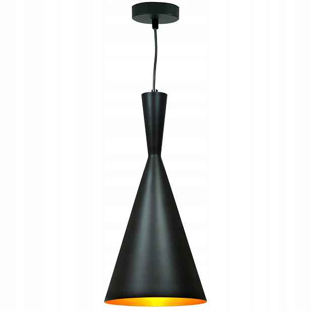 Závěsná lampa Polux Modern E27 150 cm černo-zlatá kovová IP20
