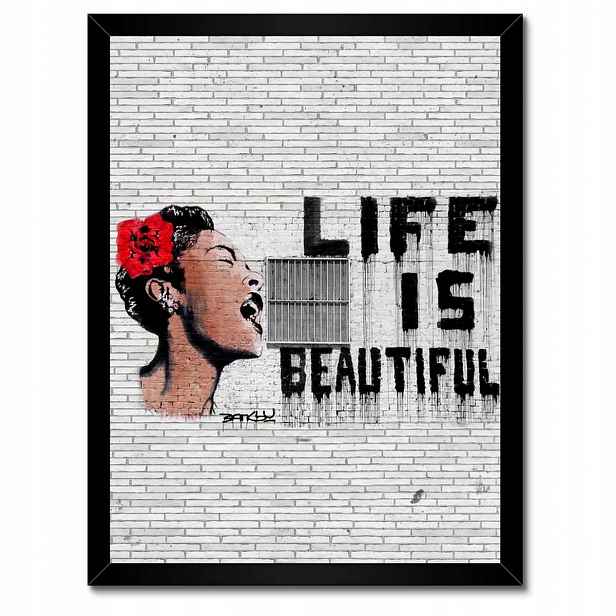 Plakáty v rámu 30x40 Banksy Life jsou krásné