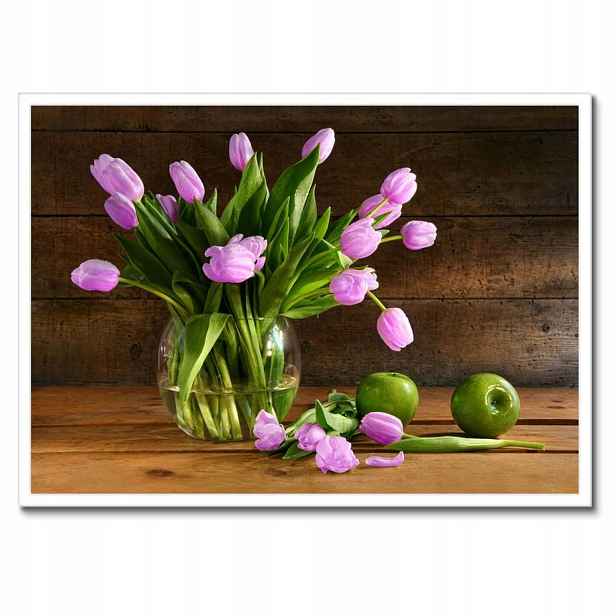 Plakáty v rámu 70x50 Fialové tulipány