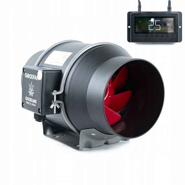 Good Fan 600 m3/h kanálový ventilátor 150 mm Ec elektronický ovladač