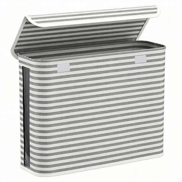 TEMU Ideální průhledný úložný box na toaletní papír 24 l, úložný koš, koš na prádlo, skládací, s bočním PVC pohledem, velká kapacita, perfektní volba