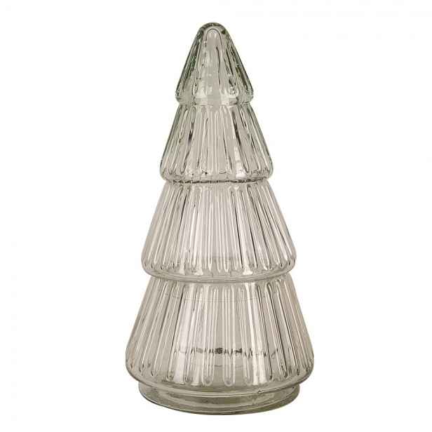 Transparentní skleněná dóza ve tvaru stromku - Ø 11*21 cm Clayre & Eef