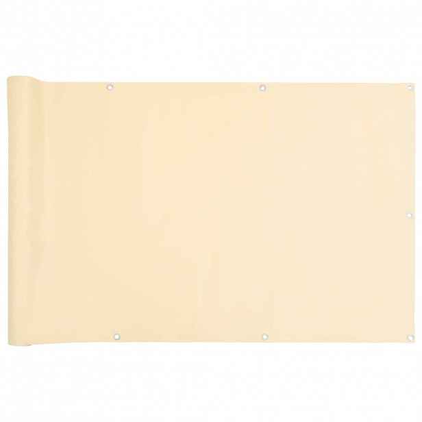 vidaXL Balkonová zástěna krémová 300 x 120 cm PVC