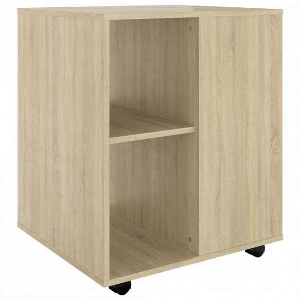 vidaXL Skříňka na kolečkách dub sonoma 60x53x72 cm kompozitní dřevo
