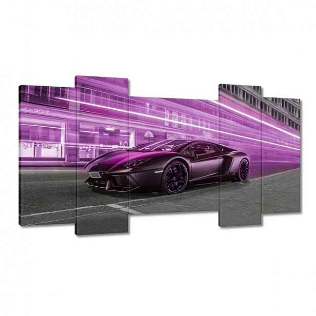 Obrazy 120x65 Fialové sportovní auto