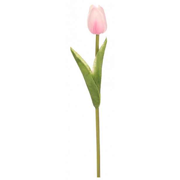 Umělá květina Tulipán 34 cm, světle růžová