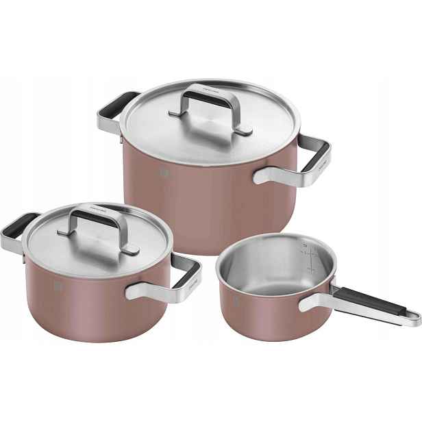 Sada Hrnců Komplet Zwilling Pure 3ks Ocelová na plyn a indukci