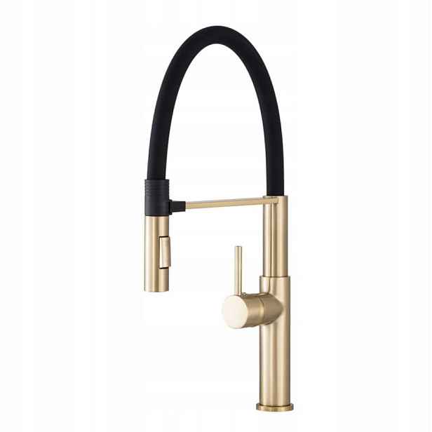 Kuchyňská baterie Vento New Brushed Gold pro dřezy Gamma