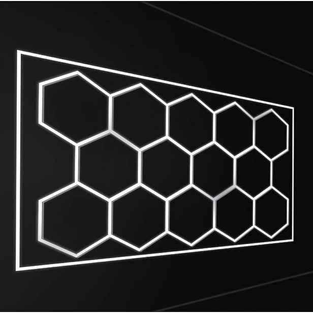 Led panel hexagon 14 394x229 Cm 399W garáž dílna premium stropní sada