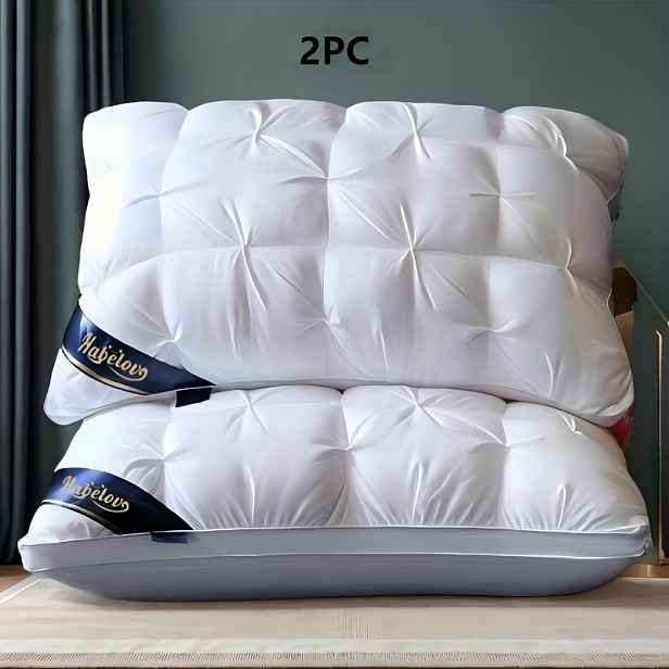 TEMU 1/2ks Luxusní hotelový polštář na postel - Ergonomický spáče na zádech, na boku a na břiše, pouze ruční praní, víceúčelové použití pro domov a