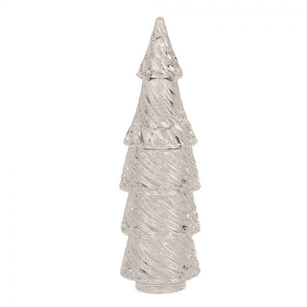 Transparentní skleněná dóza ve tvaru stromku - Ø 7*24 cm Clayre & Eef