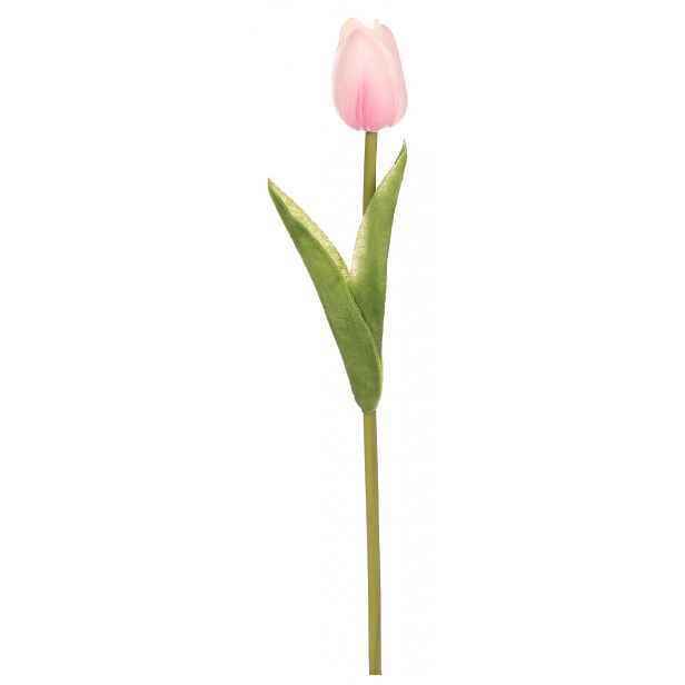 Umělá květina Tulipán 34 cm, světle růžová