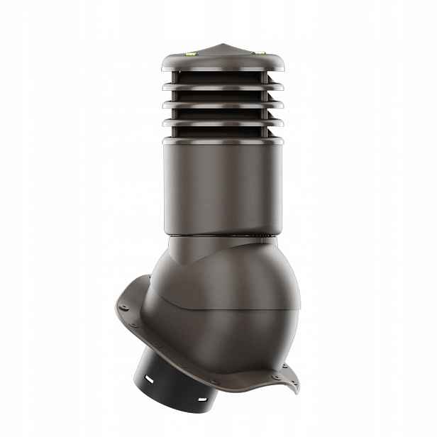 Větrací komín Smartline, profil W, 150 mm, zateplený, tmavě hnědý
