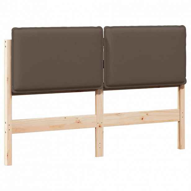 vidaXL Čalouněné čelo postele s čelo Přírodní a světle šedá 150 cm