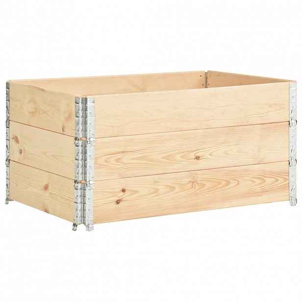 vidaXL Paletové nástavce 3 ks 80 x 120 cm masivní borové dřevo
