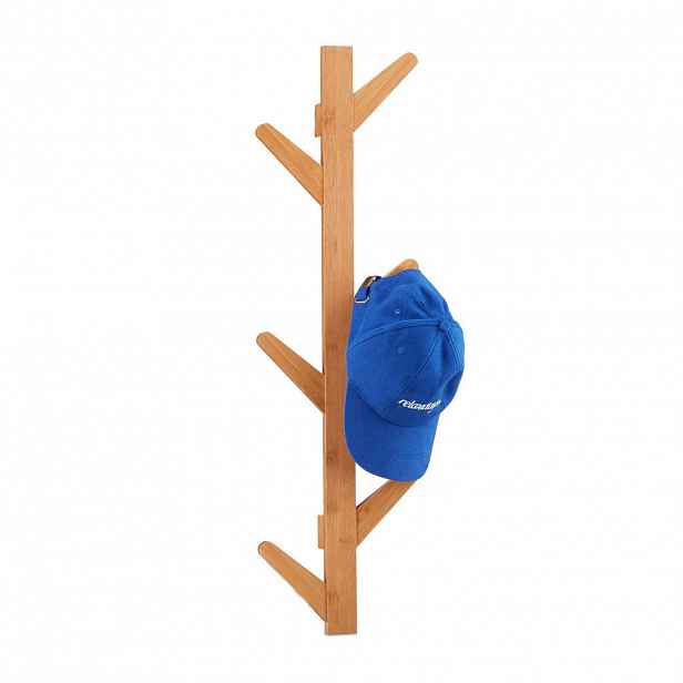 Relaxdays VĚŠÁK přírodní bambus 6-háčků 78 cm