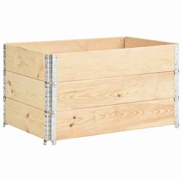 vidaXL Paletové nástavce 3 ks 50 x 100 cm masivní borové dřevo