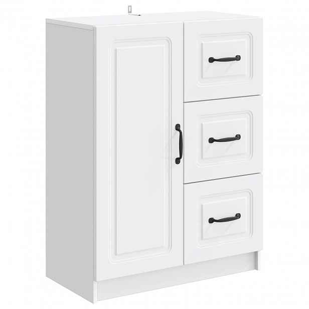 vidaXL Servírovací skříň Bílá 66 x 34,5 x 87 cm Kompozitní dřevo