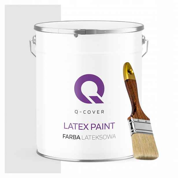 Barva Nástěnná Barva Mat 5L Bílá Zlomená Do Šedé Platinové Barvy H0013 Štětec